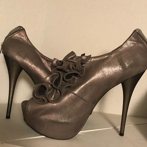 Grey Shimmer Heels